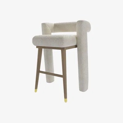 Sofa.com Fonda Tall Stool in Oyster Luxe Boucle - sofa.com