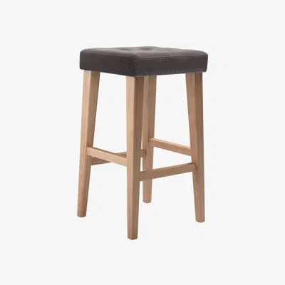 Sofa.com Buttons Bar Stool in Shale Aquaclean Clever Velvet