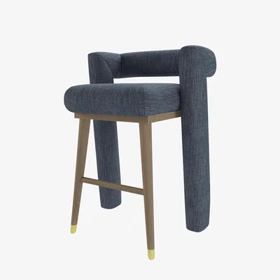 Sofa.com Fonda Bar Stool in Azure Florence Textured Weave