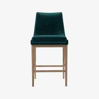 Sofa.com Basil Bar Stool in Jade Smart Velvet