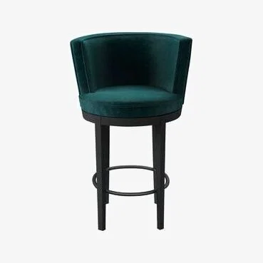 Sofa.com Margaux Bar Stool in Jade Smart Velvet