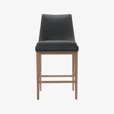 Sofa.com Basil Bar Stool in Truffle Cotton Viscose Twill