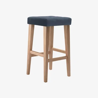 Sofa.com Buttons Bar Stool in Skyfall Cotton Matt Velvet