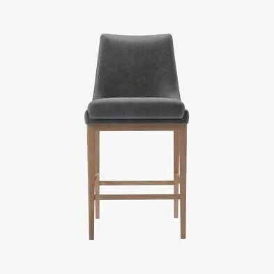 Sofa.com Basil Bar Stool in Earl Grey Smart Velvet