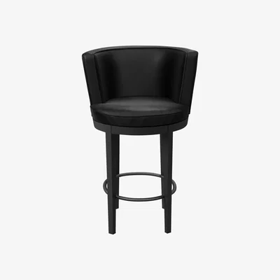 Sofa.com Margaux Tall Stool in Smoke Soft Leather - sofa.com