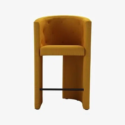 Sofa.com Coco Bar Stool in Mango Brushed Linen Cotton