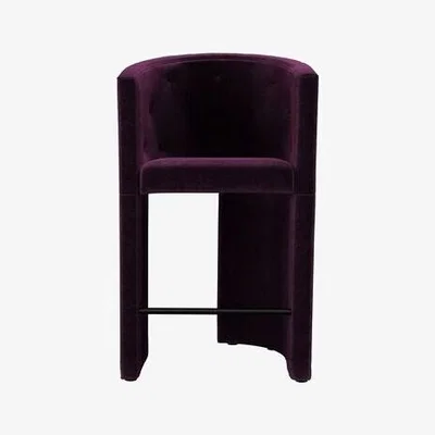 Sofa.com Coco Bar Stool in Plum Smart Velvet