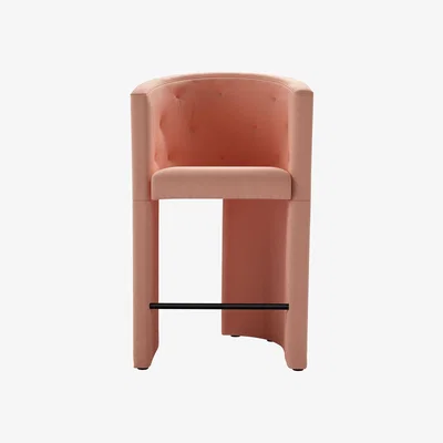 Sofa.com Coco Bar Stool in Sakura Pink Organic Smart Cotton
