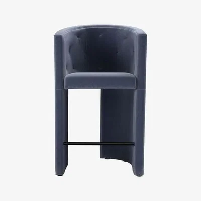 Sofa.com Coco Bar Stool in Sapphire Smart Velvet