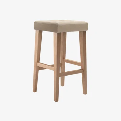 Sofa.com Buttons Bar Stool in Fawn Aquaclean Clever Velvet