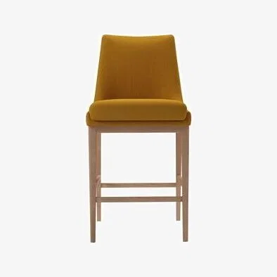 Sofa.com Basil Bar Stool in Mango Brushed Linen Cotton