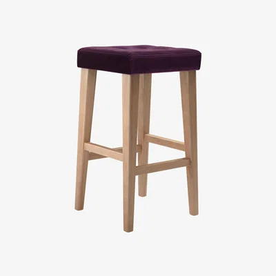 Sofa.com Buttons Bar Stool Stool in Damson Smart Velvet
