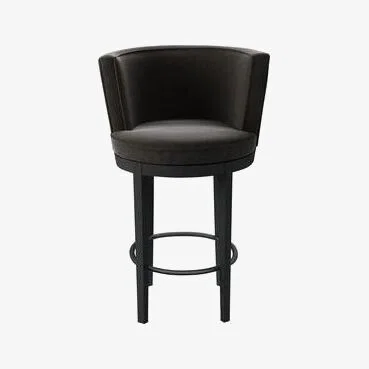 Sofa.com Margaux Bar Stool in Battleship Grey Smart Cotton