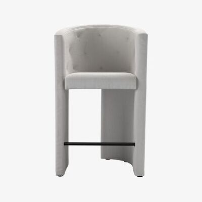 Sofa.com Coco Bar Stool in Alabaster Brushed Linen Cotton