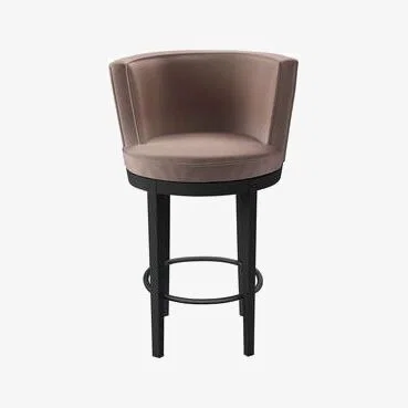 Sofa.com Margaux Bar Stool in Orchid Cotton Matt Velvet