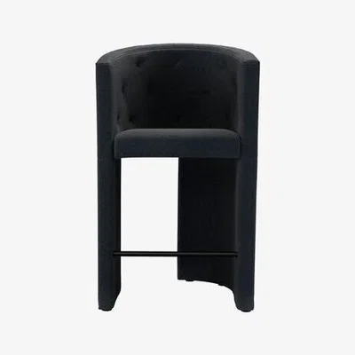Sofa.com Coco Bar Stool in Basalt Cotton Viscose Twill