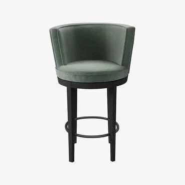 Sofa.com Margaux Bar Stool in Sage Smart Velvet