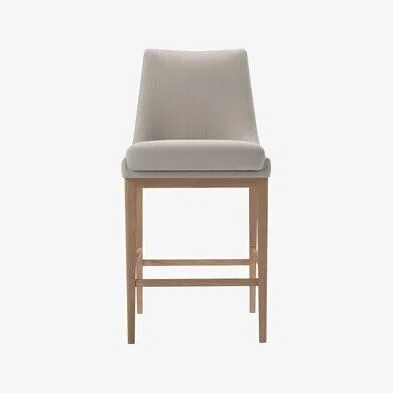 Sofa.com Basil Bar Stool in Taupe Brushed Linen Cotton