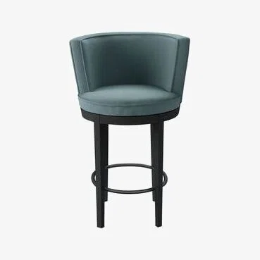 Sofa.com Margaux Bar Stool in Lagoon Brushed Linen Cotton