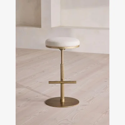 Soho Home Wardell Counter Stool, Linen, Natural, UK