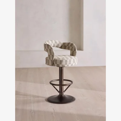 Soho Home Rory Barstool, Kimber Jacquard, UK