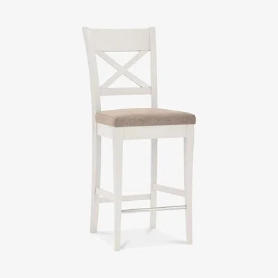 Teddy Beau Bentley Montreux X Back Soft Grey Square Bar Stools