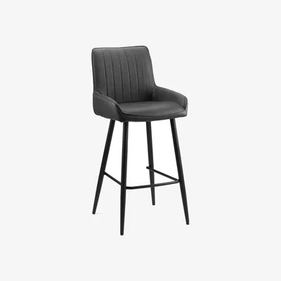 Teddy Beau Julain Bowen Soho Barstool in Antique Black