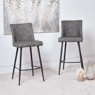 Woods Furniture Industrial Bar Stool - Grey Set of 2