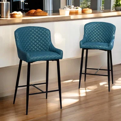 Woods Furniture Carlton Bar Stool - Teal Set of 2