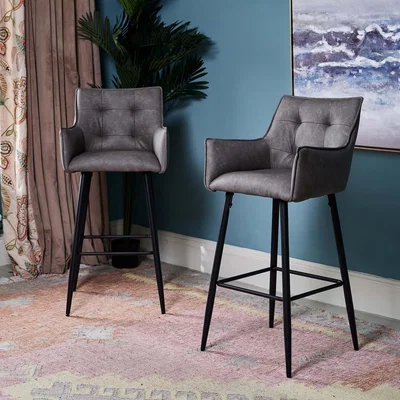 Woods Furniture Marcus Bar Stool - Grey Set of 2