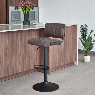 Woods Furniture Industrial Bar Stool in Grey