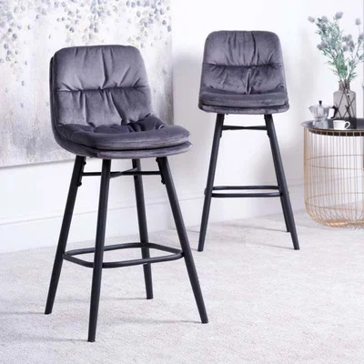 Woods Furniture Enderson Set of 2 Bar Stools - Dark Grey
