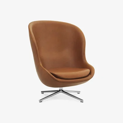 Amara Normann Copenhagen - Hyg Swivel High Lounge Chair - Ultra Leather