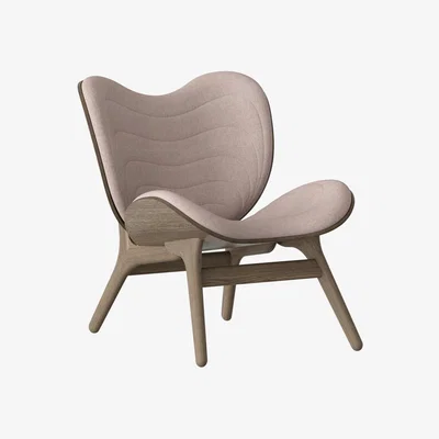 Amara UMAGE - A Conversation Piece Lounge Chair - Dark Oak - Dusty Rose