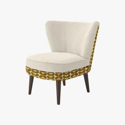 Amara Orla Kiely - Una Accent Chair - Sixties Stem Fawn/Eske Cream