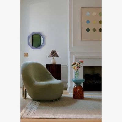 Anthropologie Alessio Chrome Slipper Accent Chair