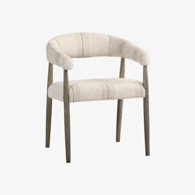 Andrew Martin Sinclair Dining Chair, Chair, Light Neutral - Andrew Martin Linen