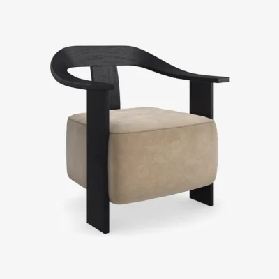 Andrew Martin Luca Chair, Chair, Dark Neutral - Andrew Martin Kelly Hoppen Other Fabric
