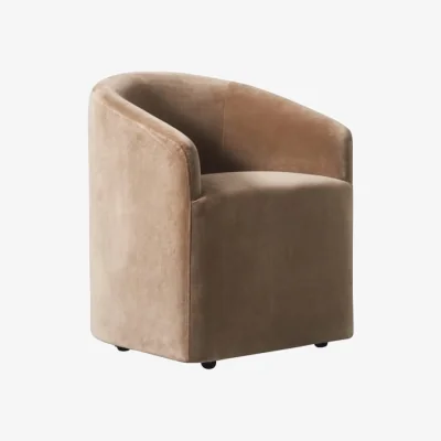 Andrew Martin Alto Dining Chair Velvet Beige, Chair - Andrew Martin