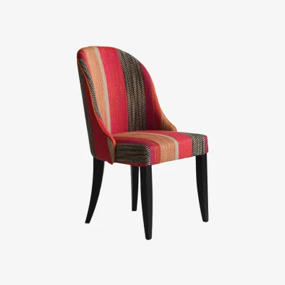 Andrew Martin Aldwick Dining Chair Llama Orange, Dining chair, Pink/Orange/Black - Andrew Martin Linen