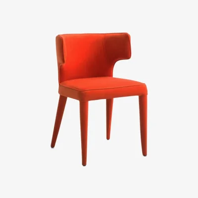 Andrew Martin Juno Dining Chair Orange, Chair, Orange - Andrew Martin Velvet