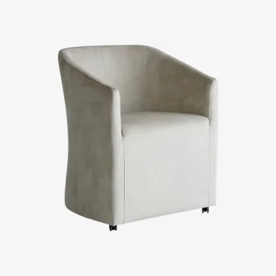 Andrew Martin Ferdinand Dining Chair, Chair, Grey - Andrew Martin Velvet