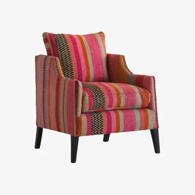 Andrew Martin Regal Chair Andean, Armchair, Pink/Orange/Gold - Andrew Martin Wool
