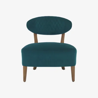 Arighi Bianchi Estela Casual Sea Green Velvet Fabric Chair