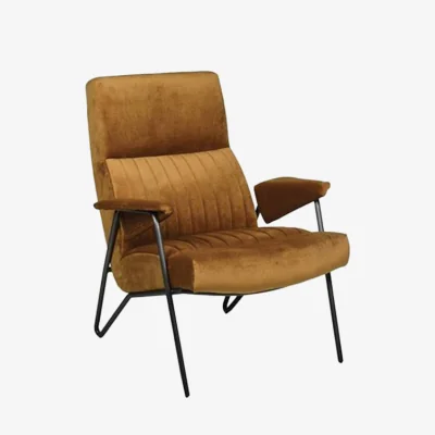 Arighi Bianchi Marton Mustard Velvet Chair