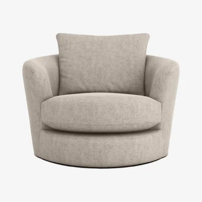 Arighi Bianchi Hatton Mini Swivel Armchair, Light Grey