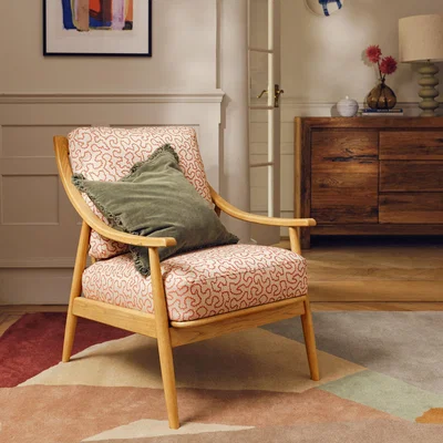 Barker and Stonehouse Runa Armchair, Pink Fabric | Barker & Stonehouse