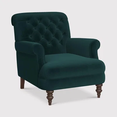 Barker and Stonehouse Windermere Accent Chair, Green Fabric | Barker & Stonehouse