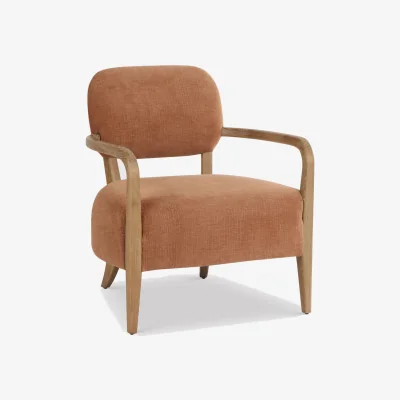 Barker and Stonehouse Hartley Dining Armchair, Orange Fabric | Barker & Stonehouse