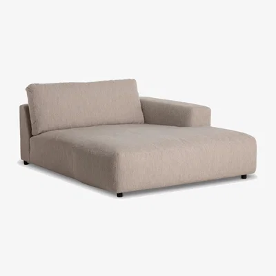 Barker and Stonehouse Adessa Longchair Long Large with Armrests Right, Neutral Fabric | Barker & Stonehouse
